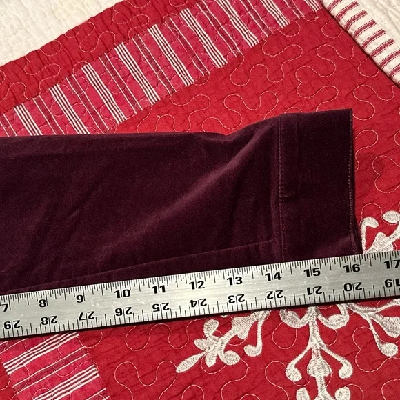 Chico's Rich Burgundy Utility Jacket with Gold Accents - Picture 9 of 10